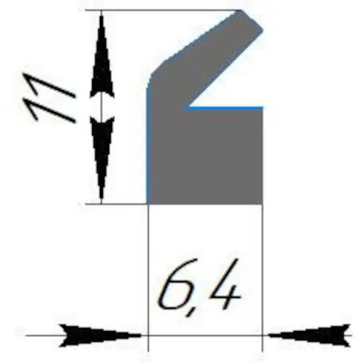 Профиль силиконовый 332 III-П60
