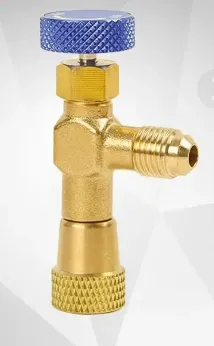 Вентиль сервисный 1/4M x 1/4F LTV-1223 синий  