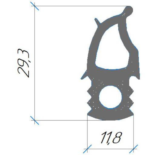 Уплотнитель 0C1477, Electrolux / Zanussi для FCZ101, AOS101 РФ 480х755 541-П60 