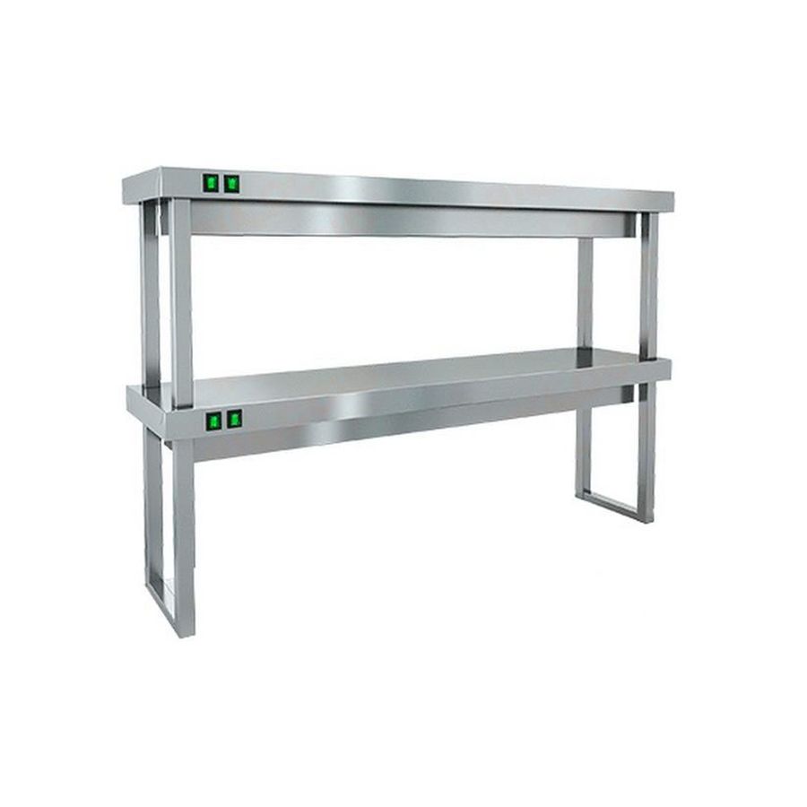 TP2-15/4 полка тепловая настольная двойная, 1500х400х800мм, HICOLD RUS