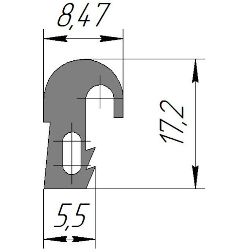 Профиль 525-|||-60 (231) ШЖЭ Гриль Мастер (метр./профиль 525-|||-60) 